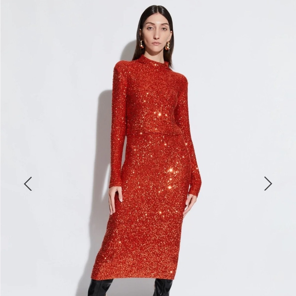LAPOINTE Cashmere Sequin Skirt